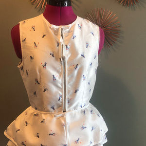 NWOT Garcia Sleeveless Peplum Blouse Sz Small